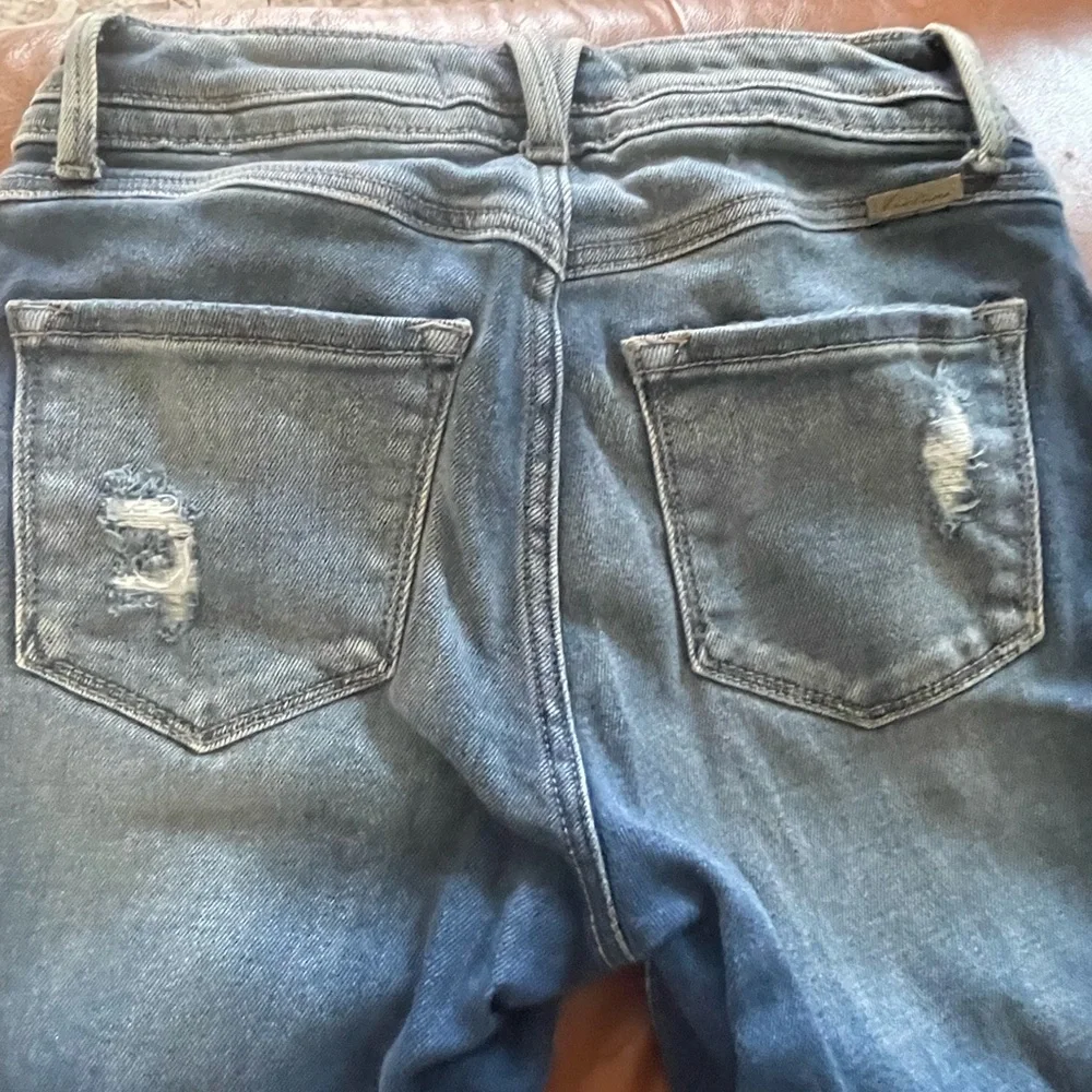 Blue Distressed Womens Jeans - Picture 5 of 8